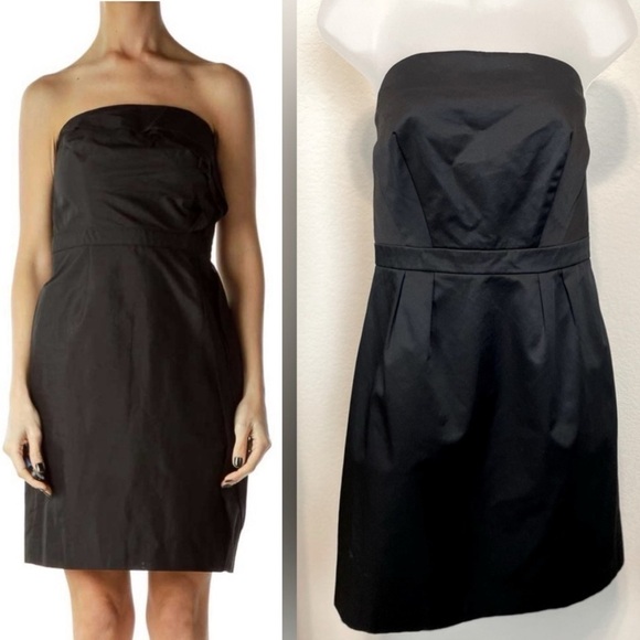 Target Dresses & Skirts - Target Women’s Strapless Mini Dress Size 8 Black Cotton Fitted Cocktail Party